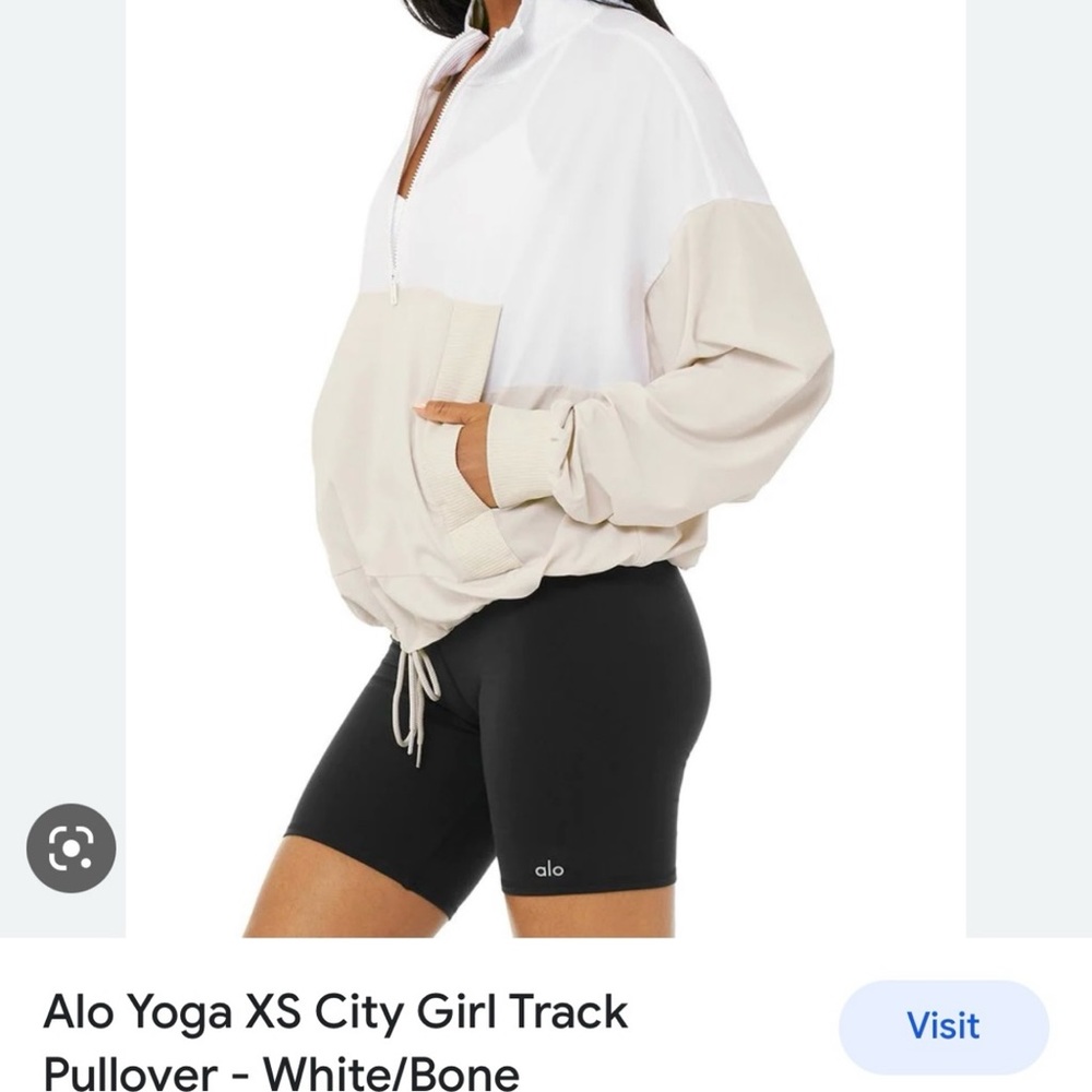 Alo city girl track pullover 
Size Small
Brand new with tags